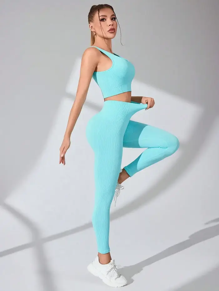 Ensembles d'entraînement pour femmes 2 pièces – Leggings de yoga sans couture et soutien-gorge de sp