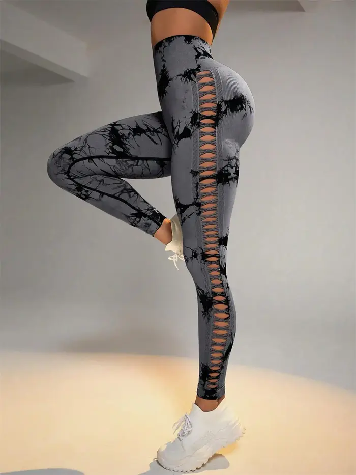 Leggings sans couture Tie Dye pour femmes