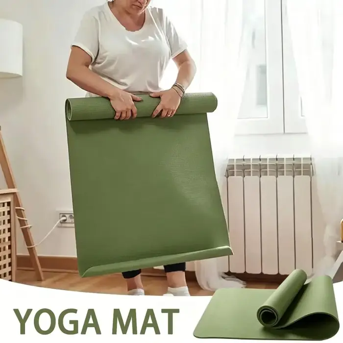 Tapis de yoga épais antidérapant, tapis de sport et de fitness en mousse EVA confortable pour l'exercice, le yoga et le Pilates, tapis de gymnastique