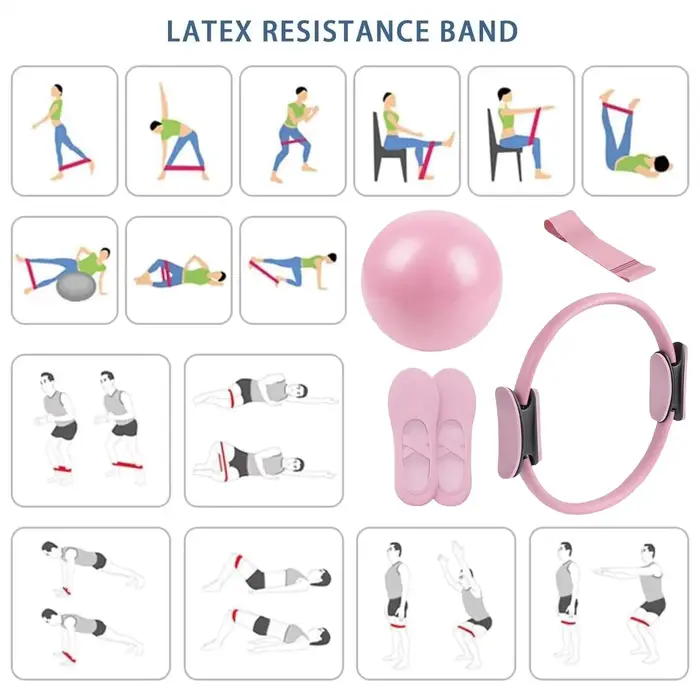 Ensemble de balles et d'anneaux de Pilates