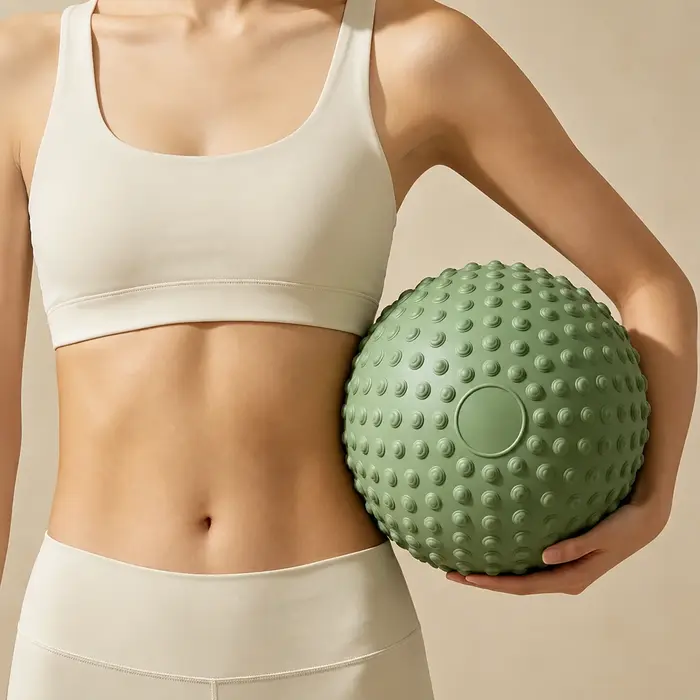 Ballon de yoga texturé 25 cm en PVC, ballon de Pilates pour l'entraînement de l'équilibre et du plancher pelvien, pour la salle de sport à domicile, fitness pour adultes débutants