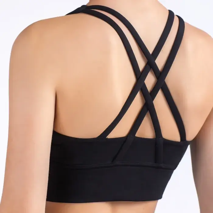 Mode d'été dos croisé femmes Sport soutiens-gorge Fitness débardeur respirant femmes dessus de Yoga 