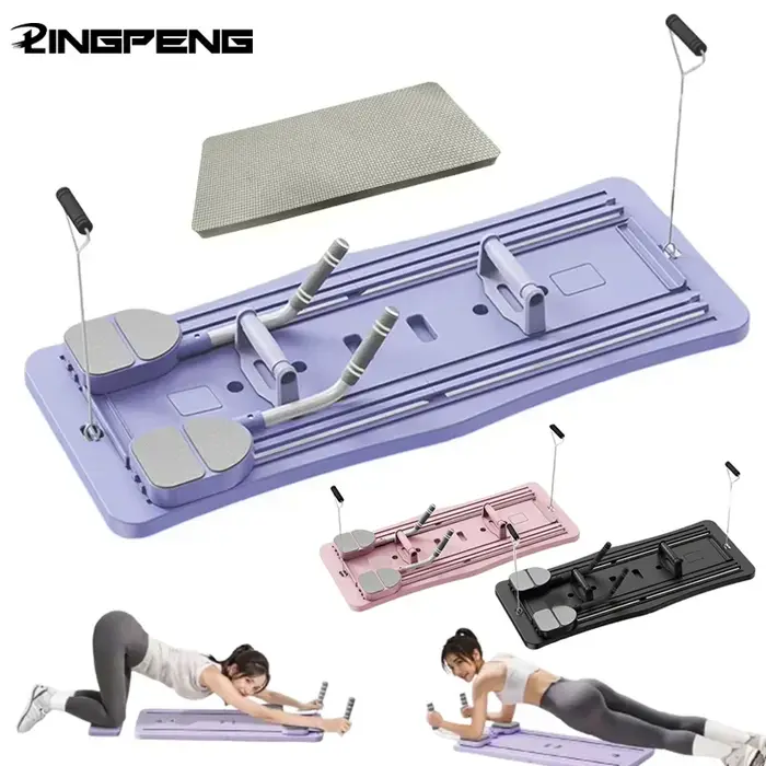 Ensemble de planche de Pilates pliable multi-usage, équipement de Pilates, rouleau abdominal pour exercices abdominaux à domicile