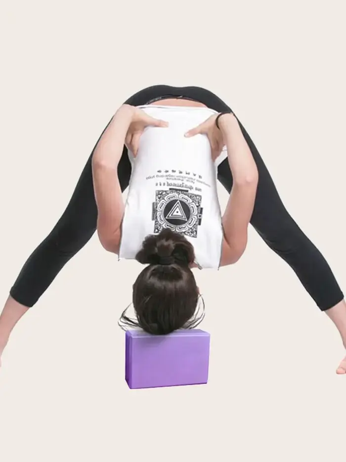 Blocs de yoga haute densité - Briques en mousse EVA Firm - Bloc de gymnastique pour douleurs musculaires et stress Violet