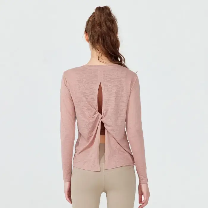 Vêtements de yoga à manches longues, tenue de sport pour femmes, chemisiers de sport pour femmes, ch