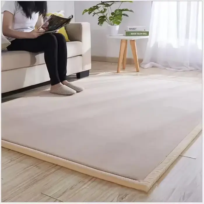 Tapis antidérapant rembourré en velours corail épais 3cm
