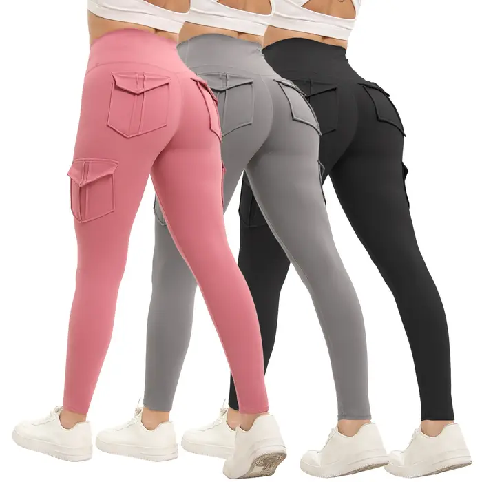 Leggings de gymnastique de couleur unie pour femmes