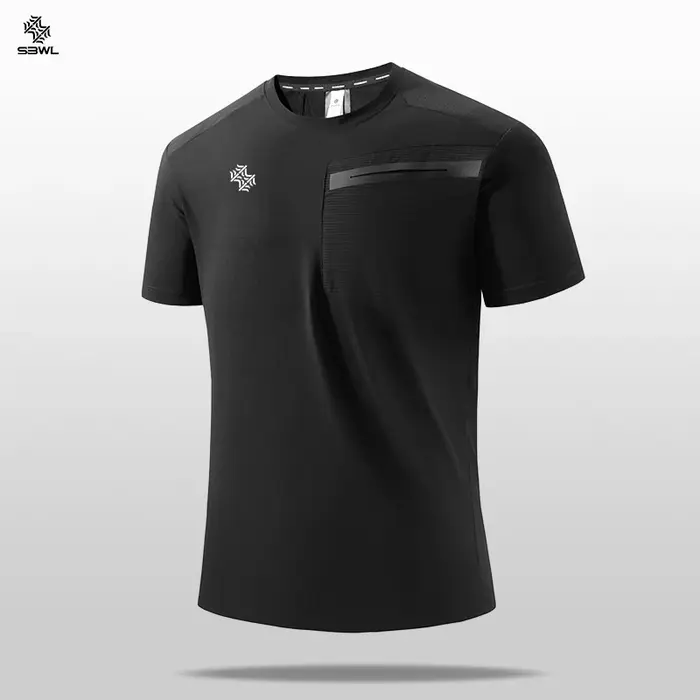 SBWL 2025 été hommes nouveau en plein air course fitness séchage rapide sport T-shirt de haute qualité léger décontracté