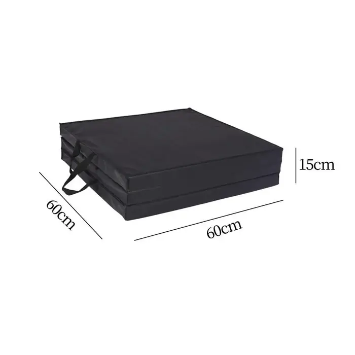 Tapis d'exercice pliable en trois parties, coussin épais pour salle de sport à domicile, idéal pour l'équilibre, les étirements, la gymnastique, l'extérieur, l'intérieur et le MMA.