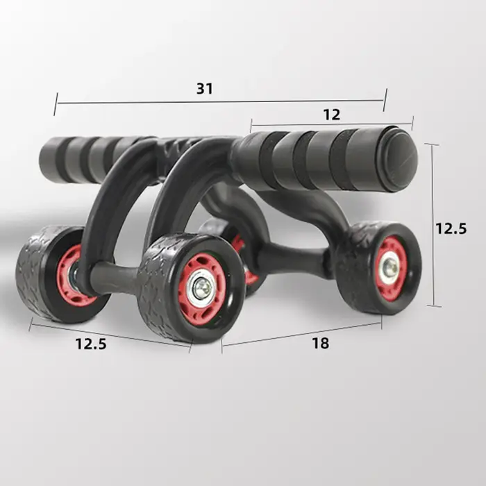 Roue abdominale à rebond automatique avec poignée ergonomique