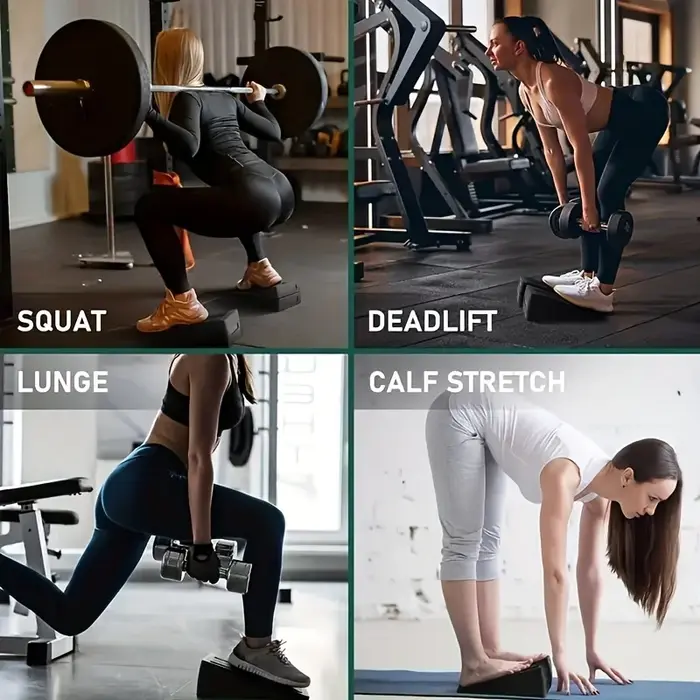 3 pièces/ensemble briques de Yoga Squat blocs de cale bloc rampe Deadlift planche inclinée réglable antidérapant mollet pied civière pour exercice salle de sport