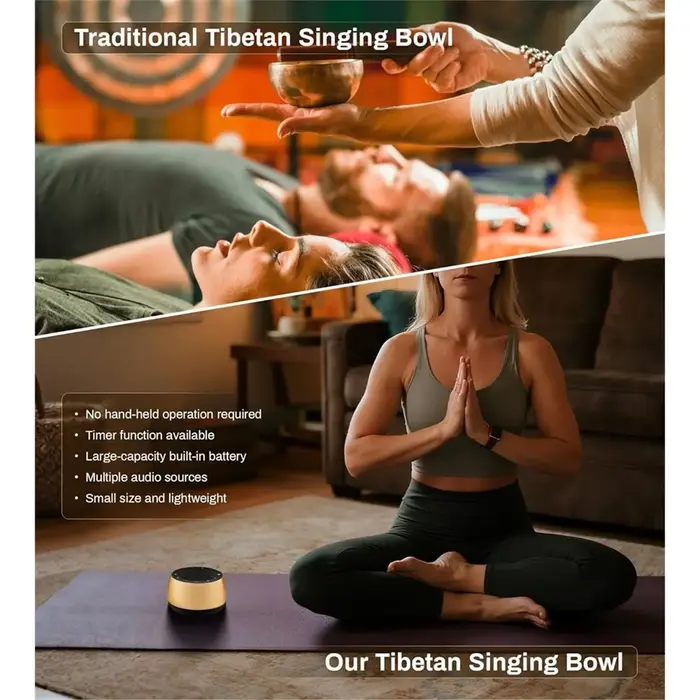 Machine à bols chantants - 9 bols sonores pour le yoga, la méditation, la guérison des chakras et le soulagement du stress, avec