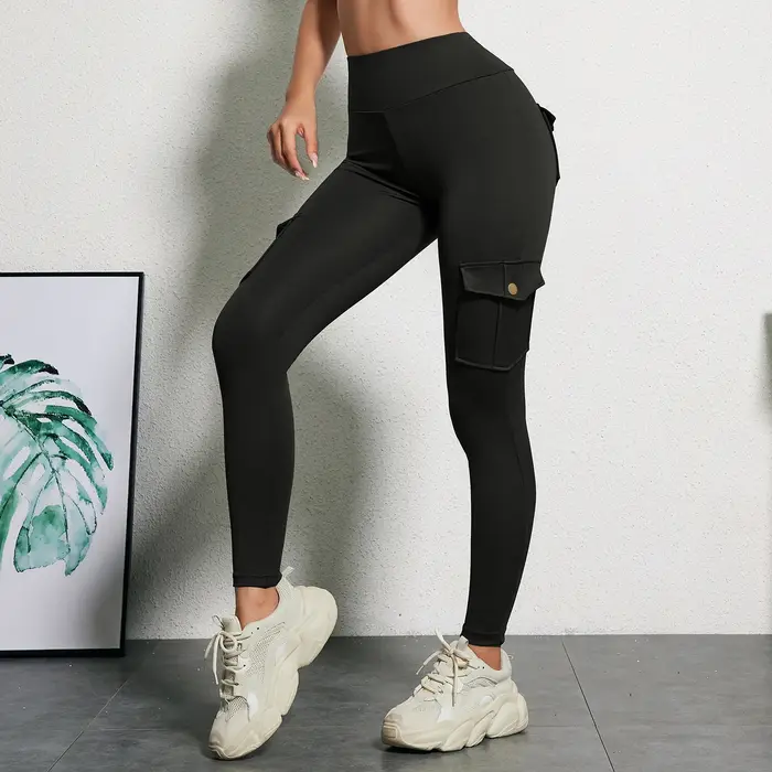 CHRLEISURE pantalon de Yoga sans couture avec poche Leggings de Sport de levage des hanches pour fem