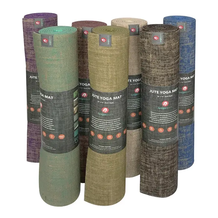 Tapis de yoga en jute naturel, tapis de yoga en jute naturel écologique