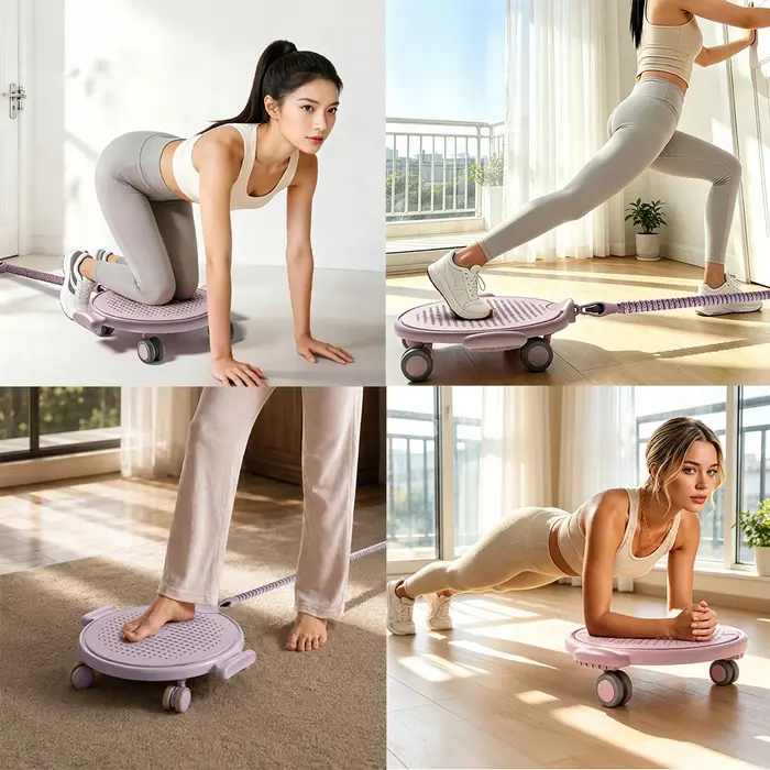 Disques de glissement silencieux pour Pilates, entraîneur abdominal, glisseurs de fitness pour exercices de renforcement à domicile, genouillère et bandes de résistance offertes gratuitement.