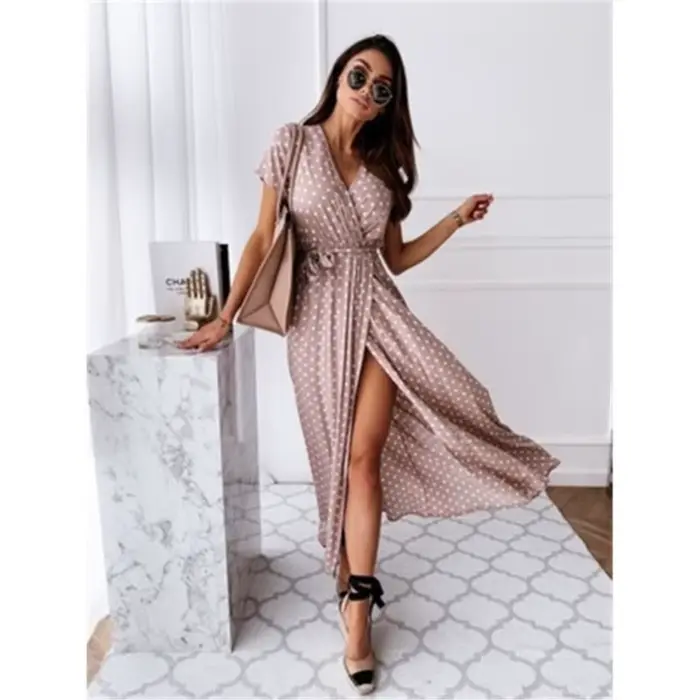 Robes Bohèmes d'Été 2026 pour Femmes – Vestidos Slim à Manches Courtes
