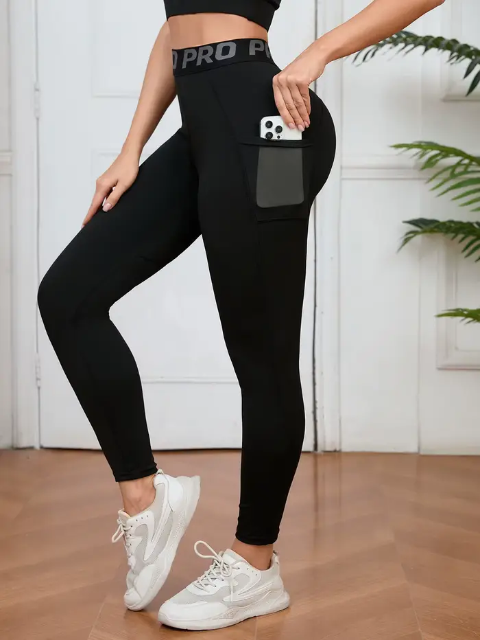 Leggings de Yoga taille haute pour femmes, pantalon de course, d'entraînement, extensible, avec poch