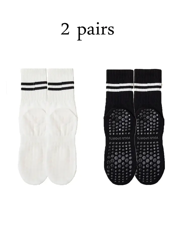 Chaussettes Pilates avec poignées pour femmes