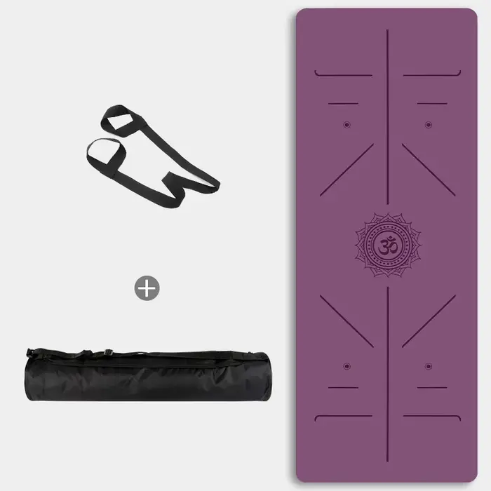 Tapis de Yoga Pro avec Sangle de Transport pour Femme, Polymère Antidérapant, Cuillère à soupe, Fitn