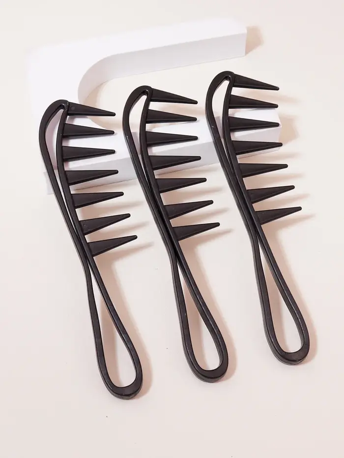 Grand peigne à cheveux à dents larges, peigne d'épilation Shun, adapté aux cheveux secs et humides, 