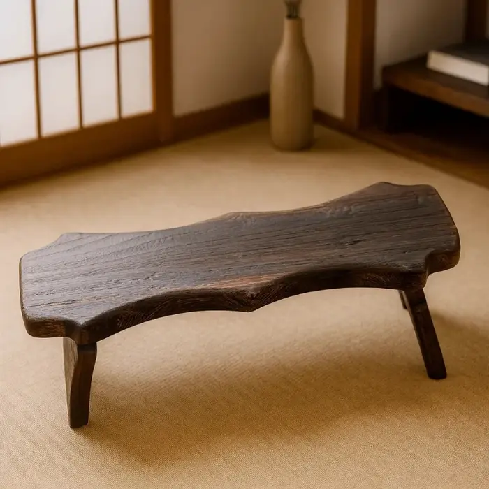 Tabouret de méditation en bois massif