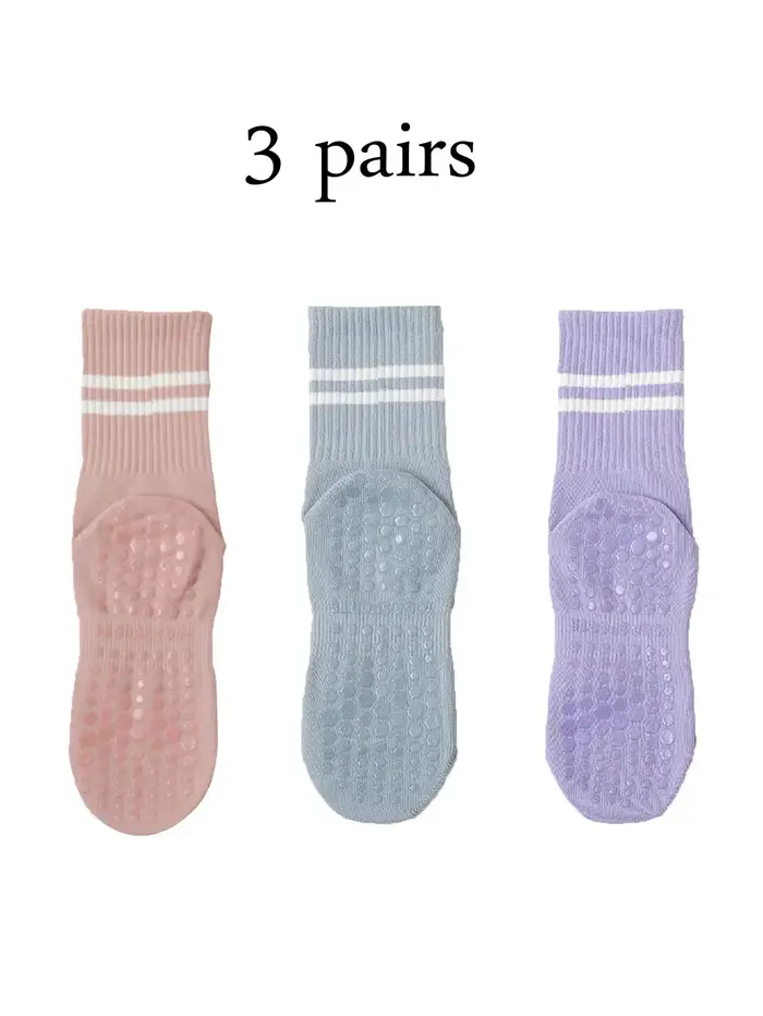 2025 nouvelles chaussettes Pilates avec poignées pour femmes