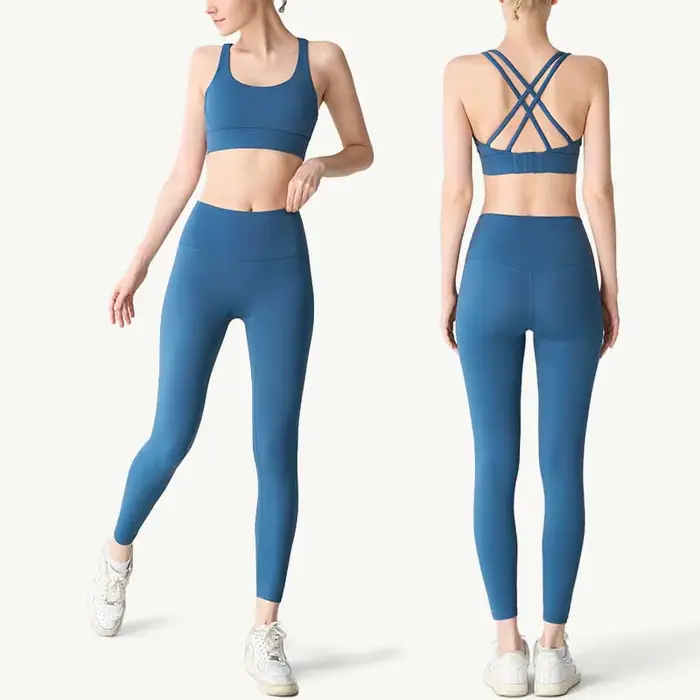 2 pièces vêtements de Yoga survêtement pour femmes vêtements de sport Pilates Fitness costume gymnas