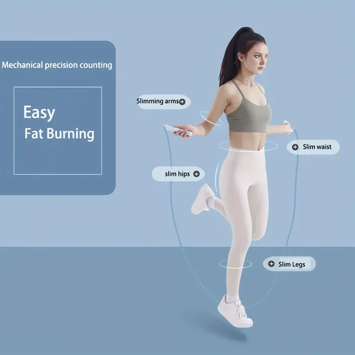 Corde à sauter sans fil avec compteur, corde à sauter avec balle, équipement de sport réglable pour la maison, fitness, avec poids intégrés
