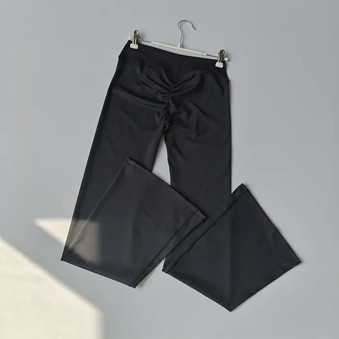 Pantalon de Fitness évasé taille haute pour femmes