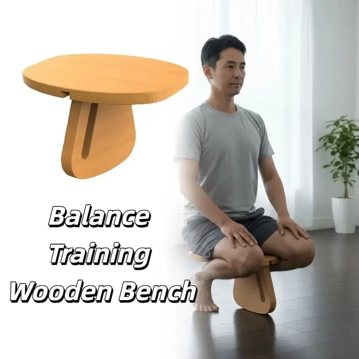 Tabouret en bois massif, banc de yoga en bois, banc de méditation simple et détachable, banc de yoga créatif et équilibré, entraînement de yoga