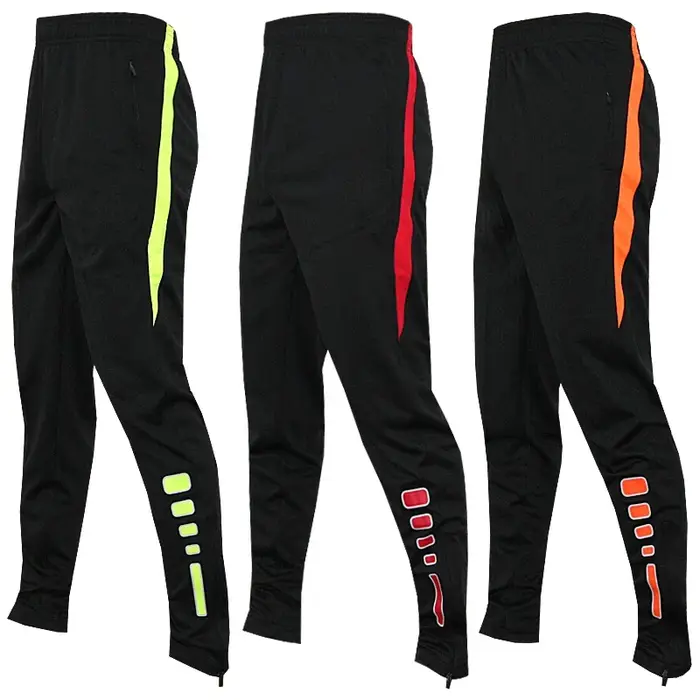 Pantalon de sport pour homme avec poches zippées, vêtement de course, d'entraînement, de football, d