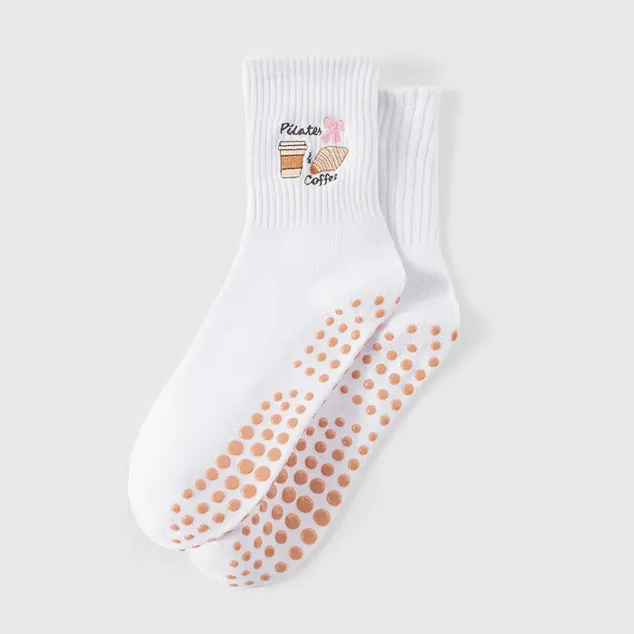 1 paire de chaussettes de Pilates pour femmes