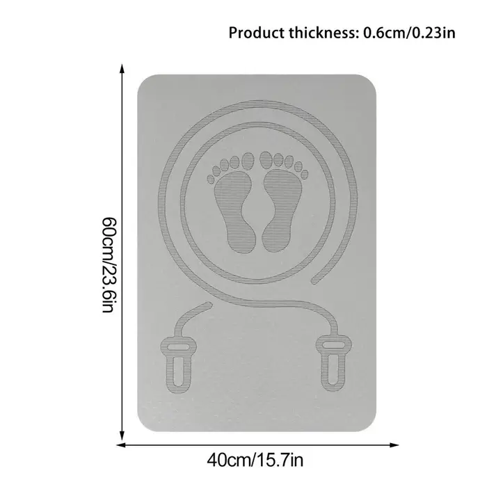Tapis de saut à la corde de 6 mm en TPE, anti-choc, anti-bruit, tapis d'exercice pour la maison, la
