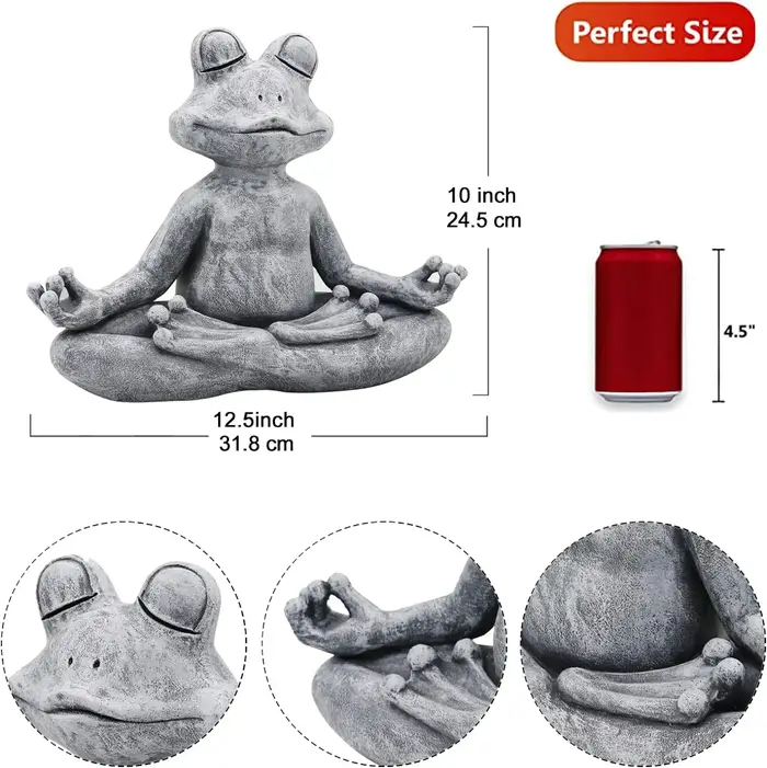 Figurine l'inventaire de grenouille de méditation