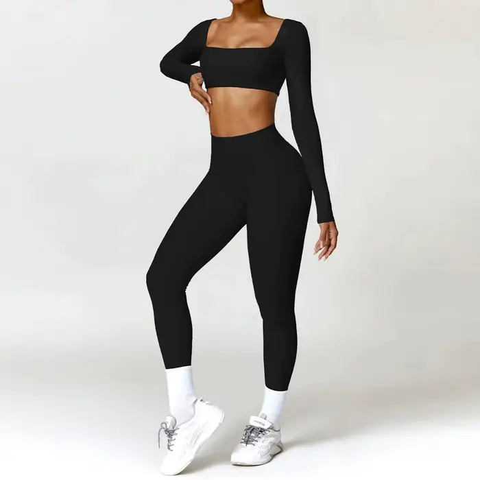 Costume de Yoga 2 pièces pour femmes, ensemble de sport à séchage rapide, survêtement pour course à
