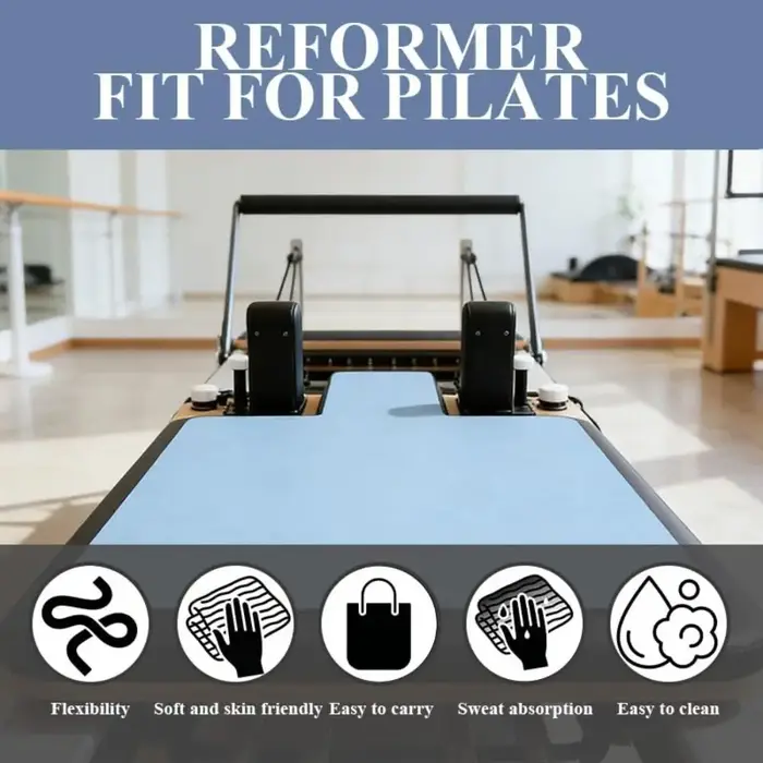 Tapis de Pilates portable antidérapant en polaire ultra-fin