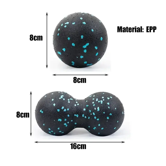EPP 8cm boules d'arachide Massage corporel balle de Fascia haute densité Relaxation musculaire crosse Fitness Yoga boule de Myofascia soulager la douleur