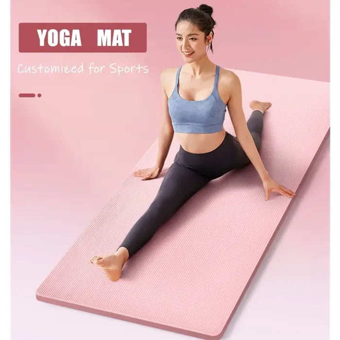 Tapis de Yoga NBR rose plus épais