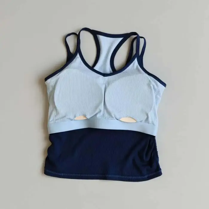 Veste de yoga avec coussinet de poitrine antichoc