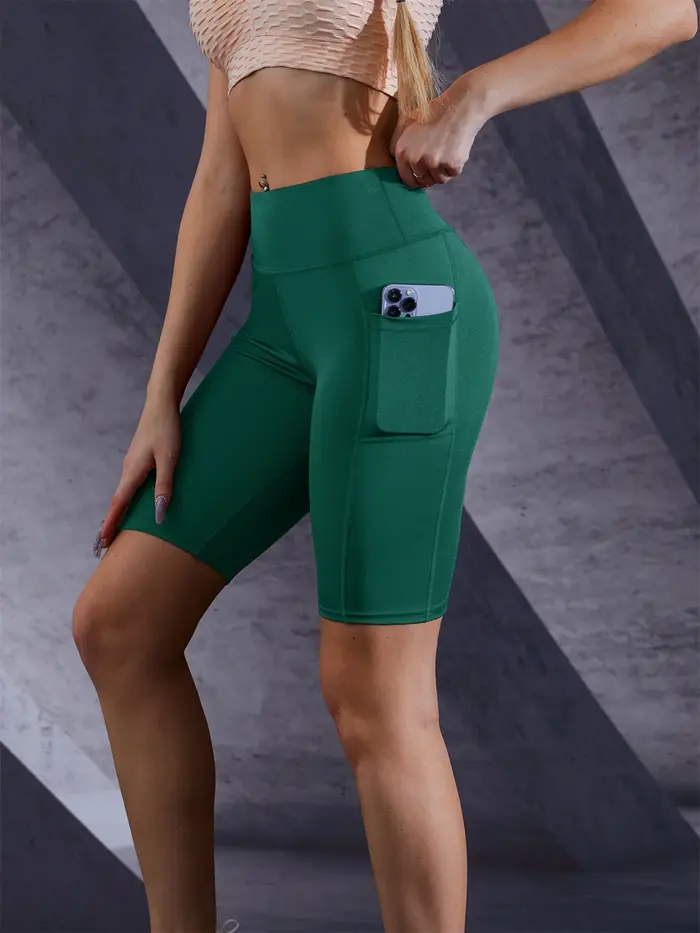 Short de Yoga de couleur unie pour femmes
