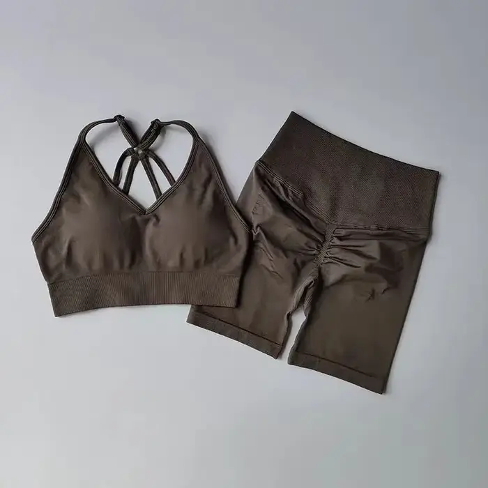 2 pièces ensembles de Yoga femmes taille haute tenues d'entraînement vêtements de sport