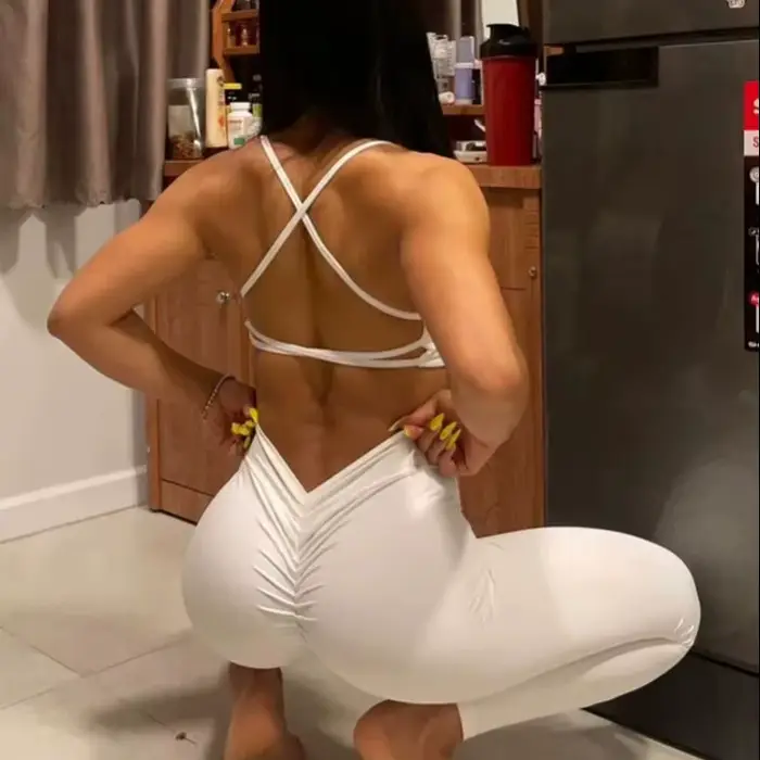 Soutien-gorge de sport dos croisé pour femme