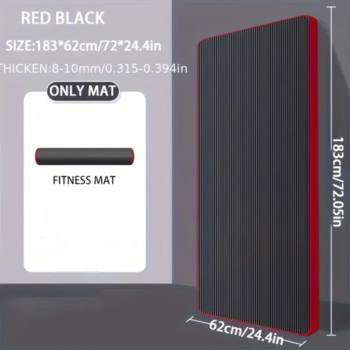 10MM Extra épais 183cmX62cm tapis de Yoga NBR