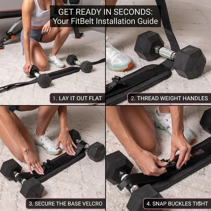 Sangle réglable rembourrée pour exercices de fessiers