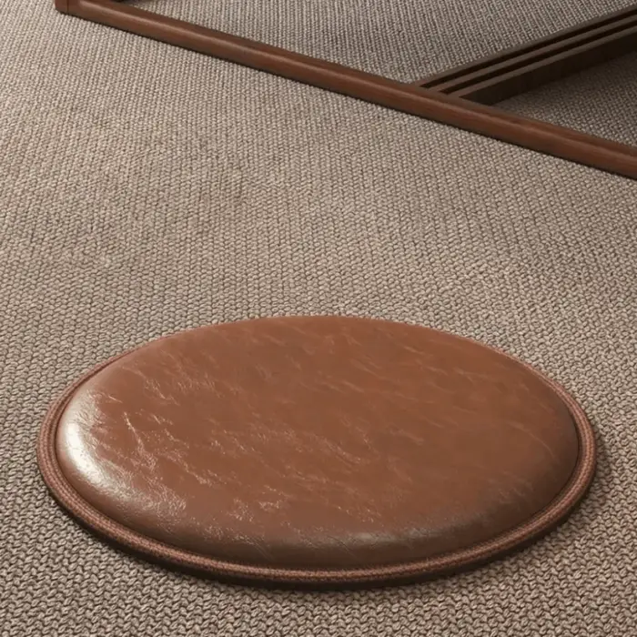 Coussin Zafu en cuir épais, doux, rond, 35/40 cm, pour s'asseoir, antidérapant, imperméable, pour ch
