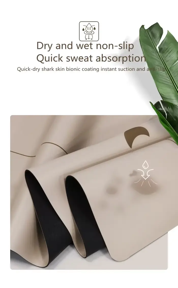 Lezyan tapis de Yoga en caoutchouc naturel PU absorbant les chocs antidérapant