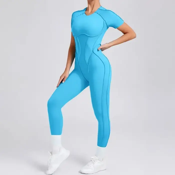 Combinaisons de Yoga sans couture, combinaison de sport, Fitness, levage des hanches, dos ouvert, en