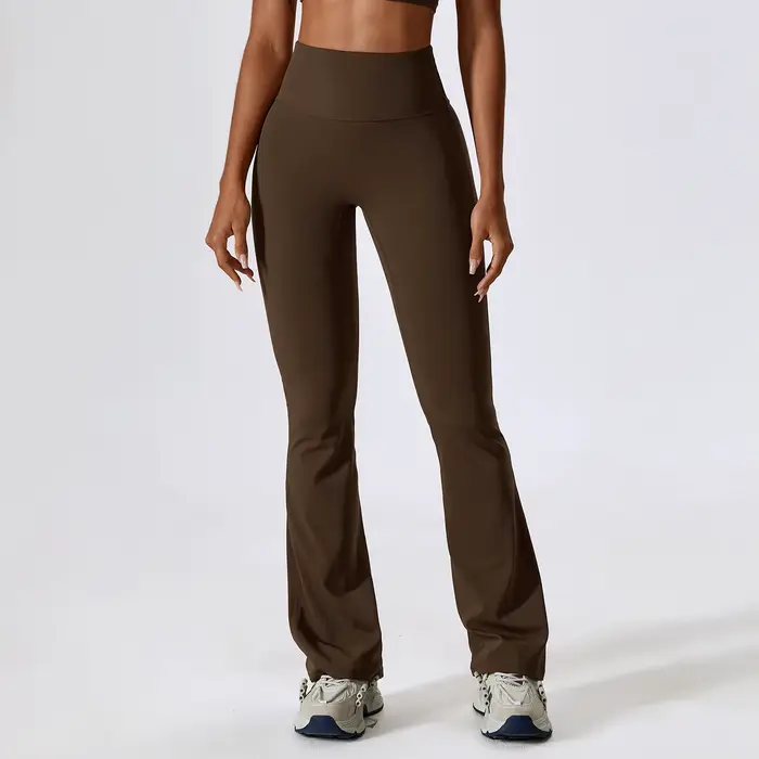 Leggings évasés taille haute pour femmes, pantalons de yoga, pantalons à jambes larges, pantalons év
