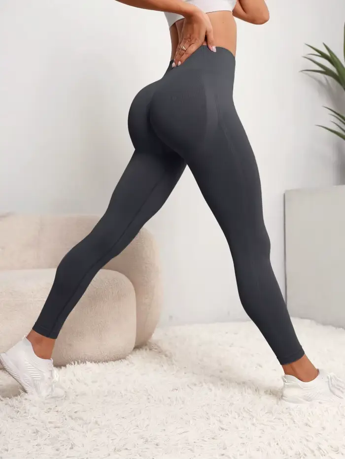 Leggings de sport sans couture pour femmes, taille haute, push-up, yoga, vêtements de sport