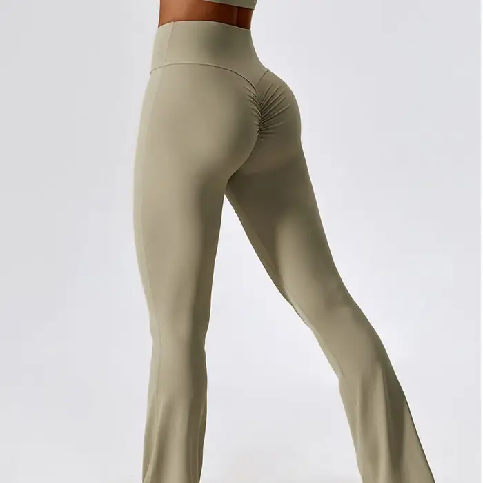 Pantalon large pour femme, leggings de yoga, collants taille haute, pantalon évasé décontracté, pant